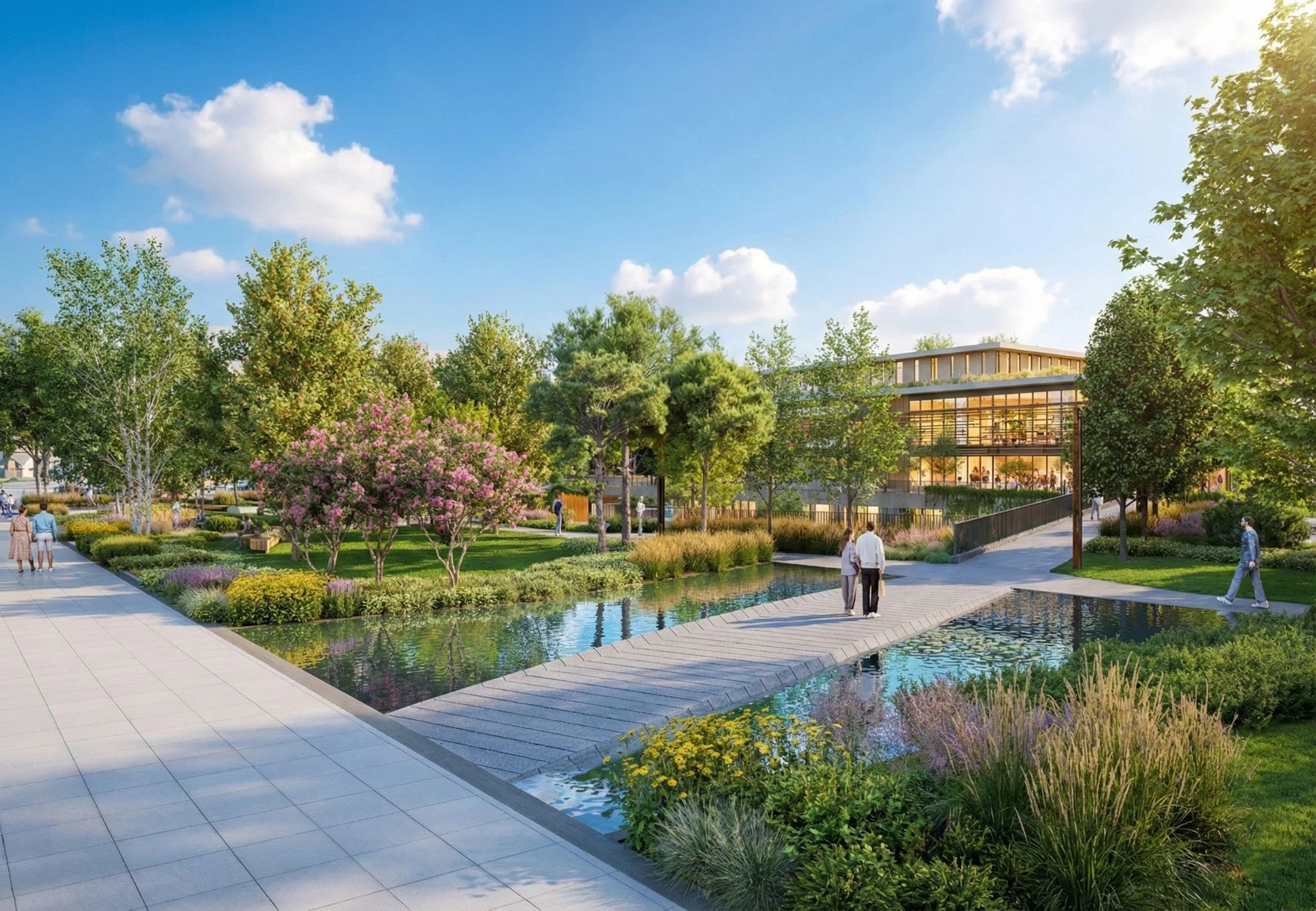 Landscaped public space — competition visualization